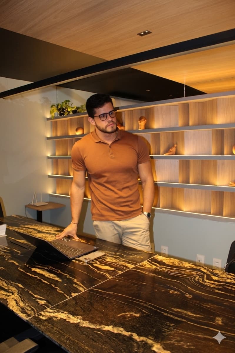 Marcos Paulo no consultório